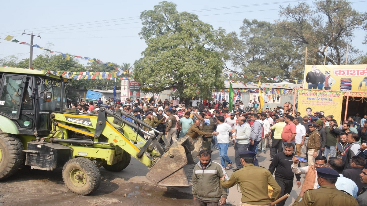 bokaro antiencroachment drive bulldozers roll for 3rd day