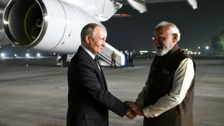 रूस के राष्ट्रपति व्लादिमीर पुतिन दो दिन की भारत यात्रा पर पहुंचे। (फोटो- रॉयटर्स)