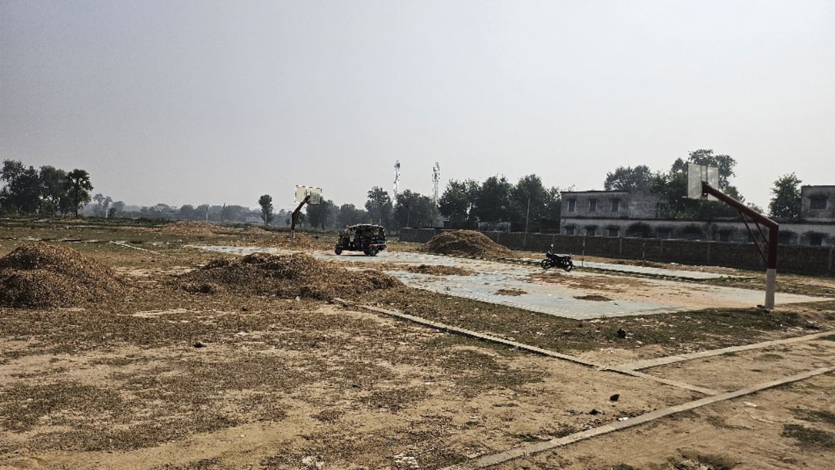 mnrega stadium encroached farmland due to lack of boundary wall