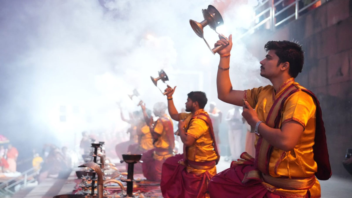 uttarakhand char dham winter pilgrimage begins with ganga aarti
