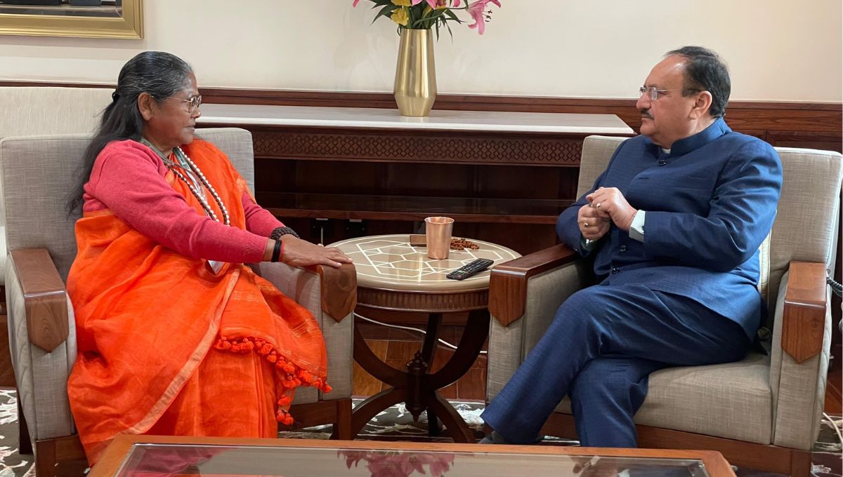 sadhvi niranjan jyoti meets jp nadda up politics heats up