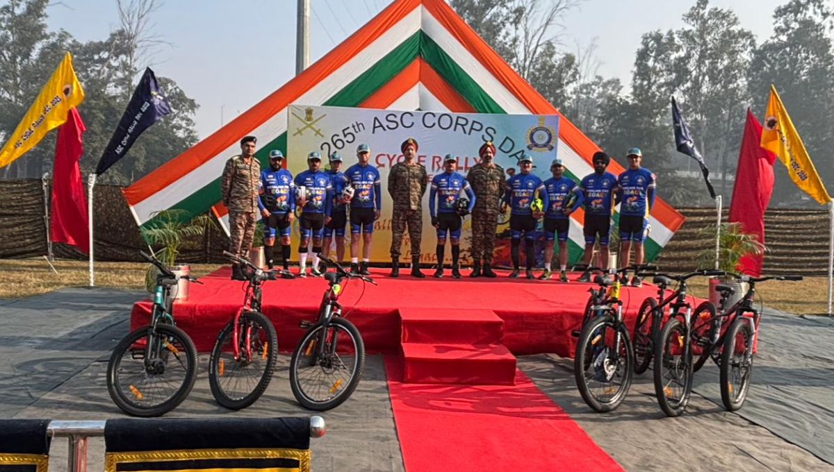 army service corps cycle rally showcasing military pride to delhi