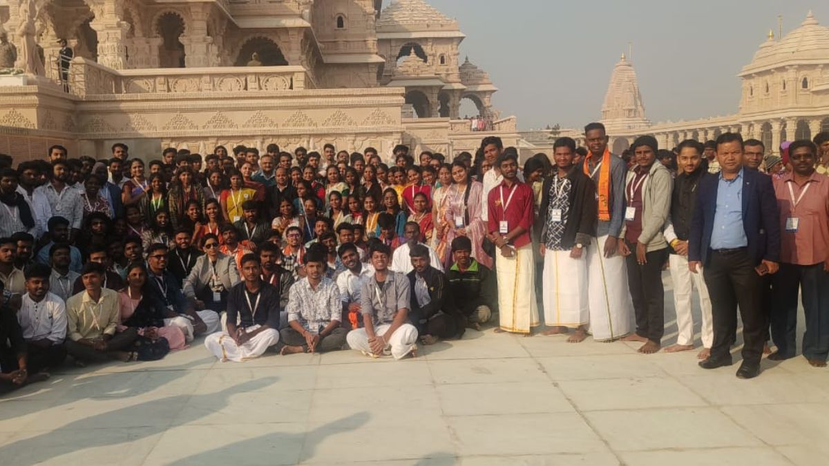 kashi tamil sangamam ayodhya welcomes guests with ram mandir visit