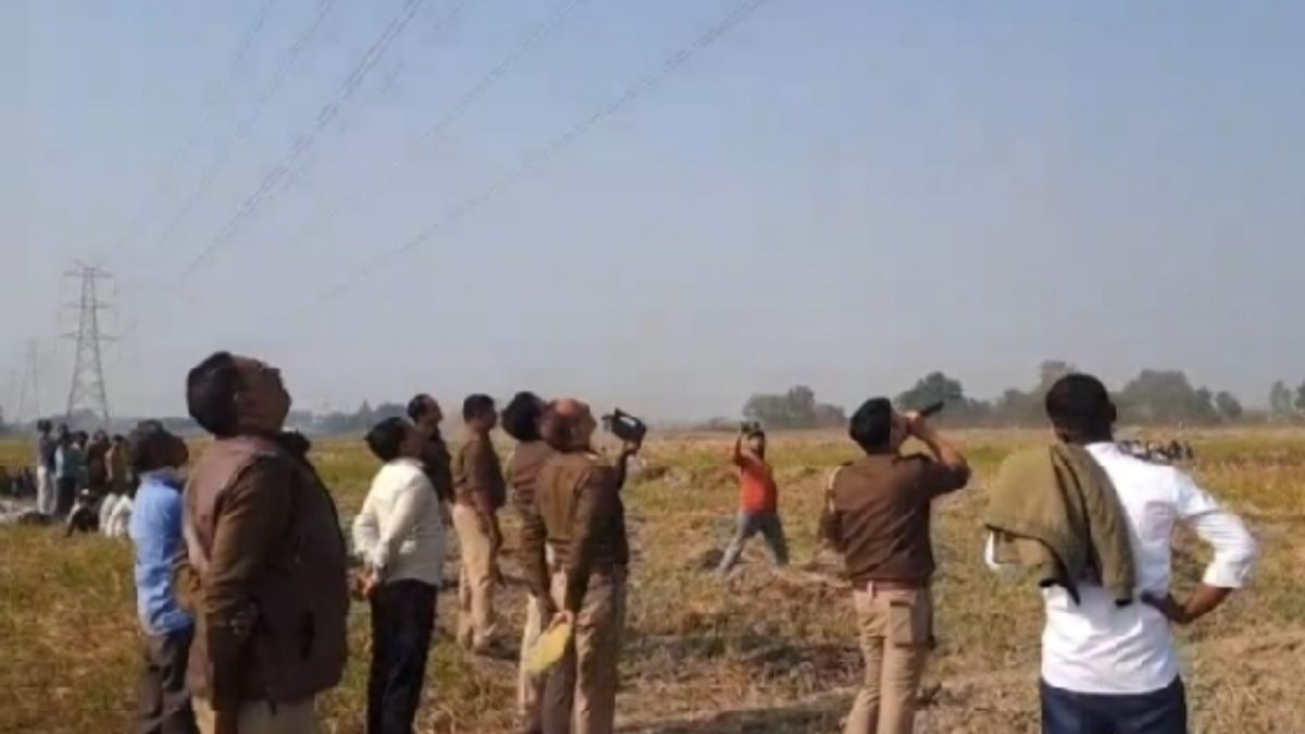 youth climbs high tension tower in auraiya after family scolding