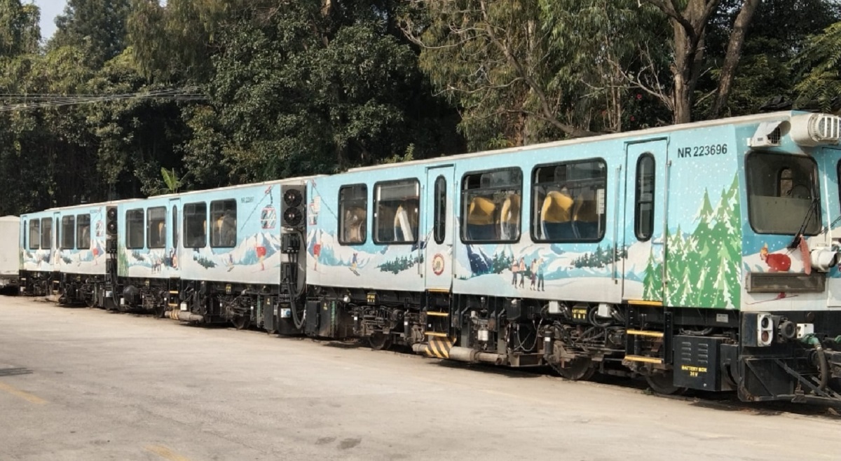 new train on kalkashimla track comfortable mountain journey