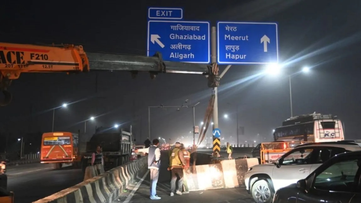delhimeerut expressway ipem exit closed to ease traffic