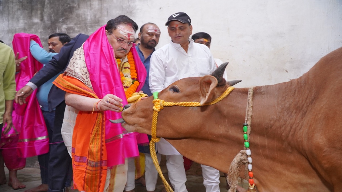 jp nadda visits baba baidyanath temple in deoghar bjp jharkhand