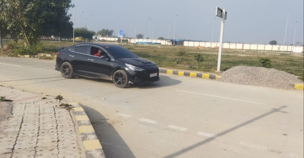 suspicious car with black film seized near kanpur airport campus