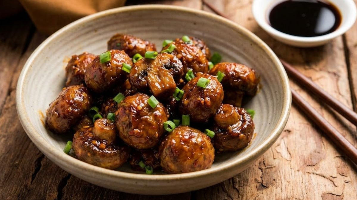 restaurant style mushroom manchurian recipe easy indo chinese dinner idea