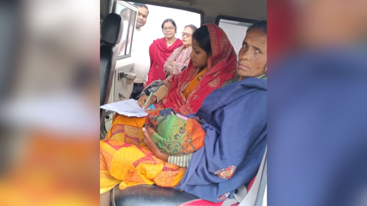 saran woman gives birth takes exam with newborn