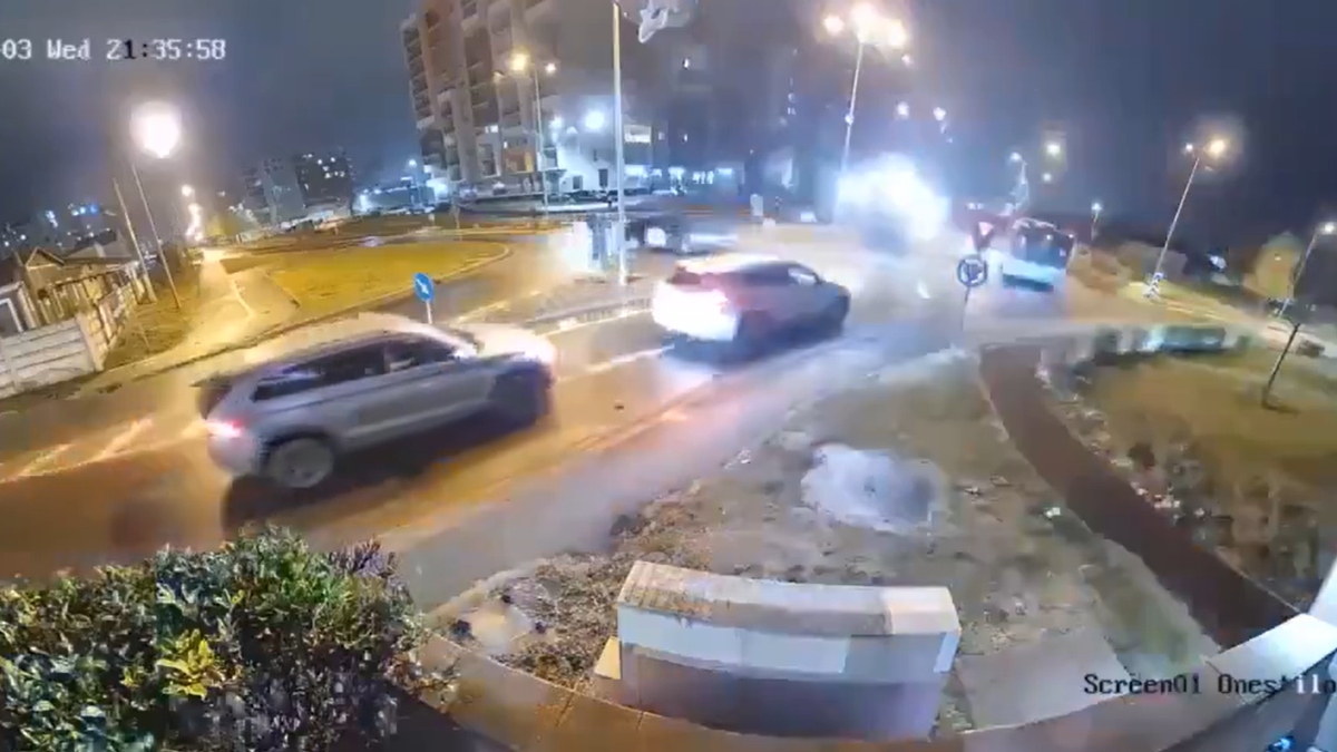 mercedes flies over cars in romania shocking accident video viral