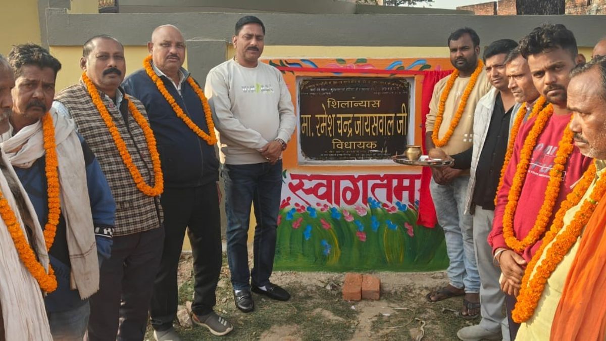 mughalsarai mla inaugurates seven roads worth over 2 crore