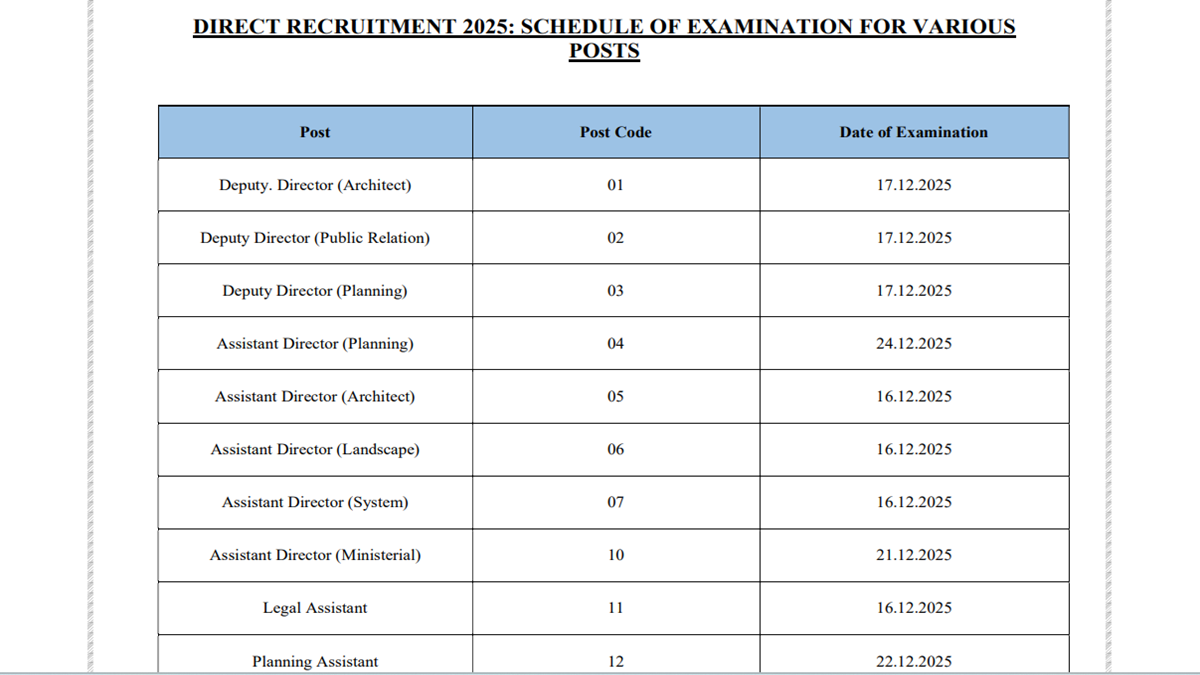 dda exam date 2025 released and candidate can see here full exam schedule