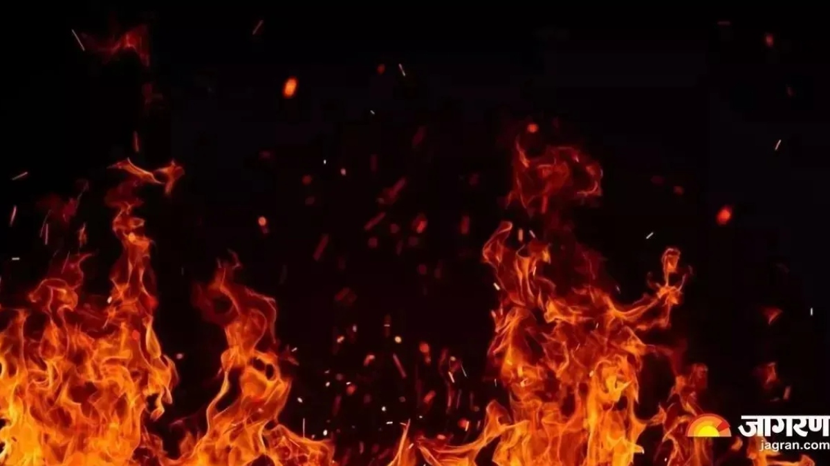 gas leak fire injures security guard in faridabad