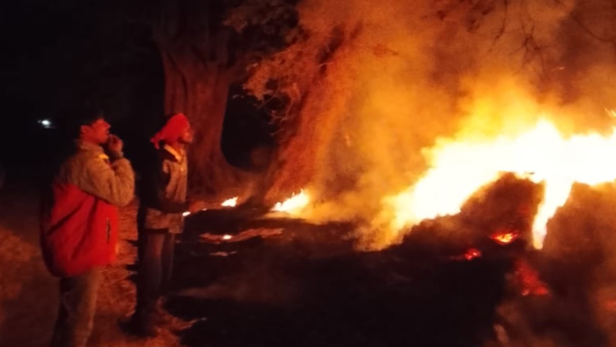 fire in sonbhadra four bighas of straw burnt to ashes