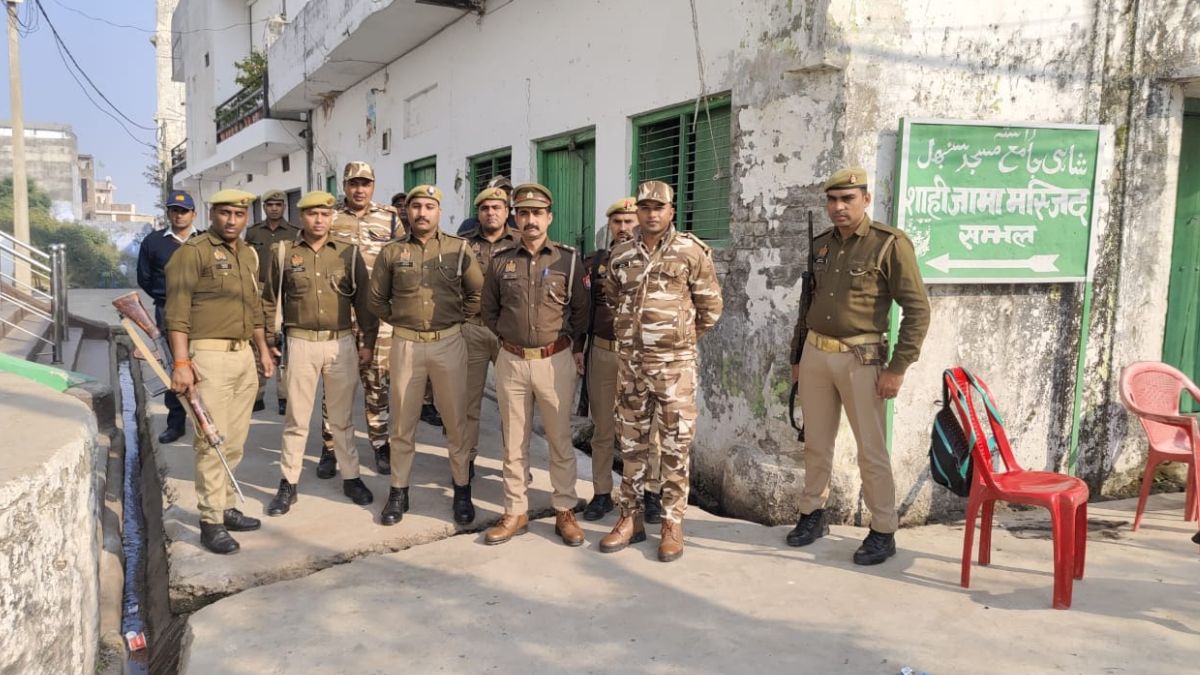 security tightened in sambhal on december 6 police deployed everywhere