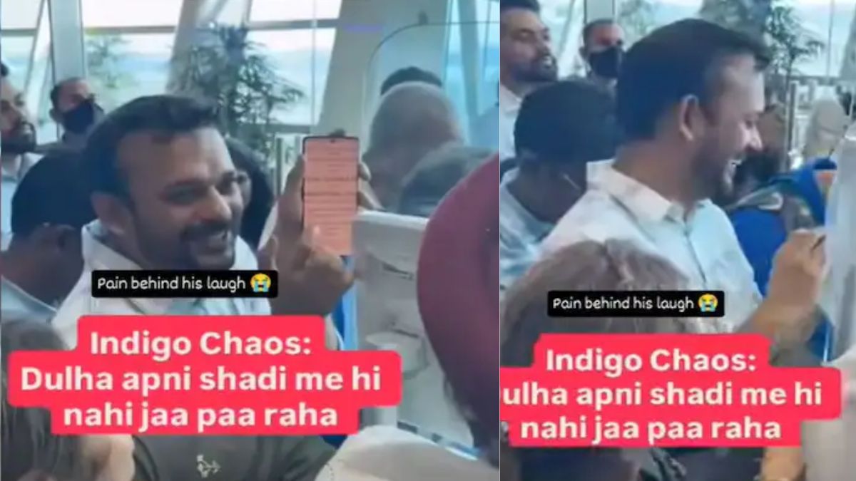 man misses his own wedding amid indigo flight chaos video goes viral