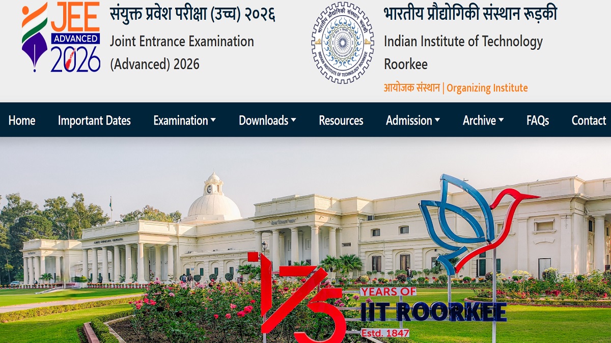 jee advanced 2026 jee advanced exam date announced iit roorkee will conduct the exam on this date