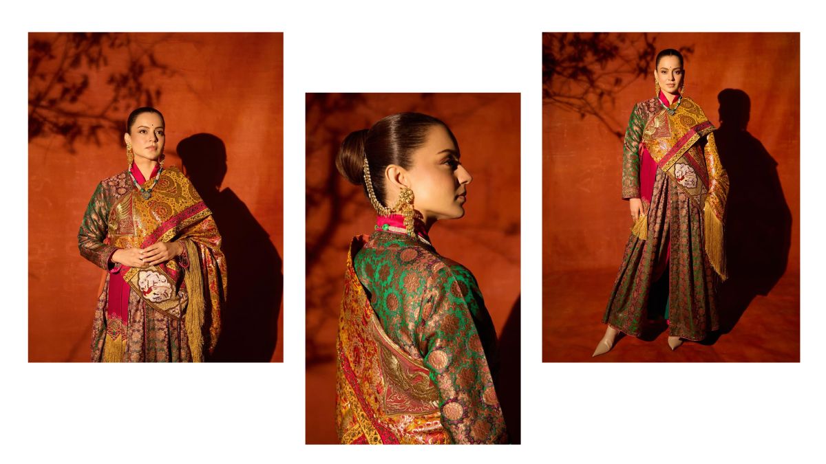 ditch lehenga saree kangana ranaut ladakhi goncha look is the ultimate winter wedding inspo