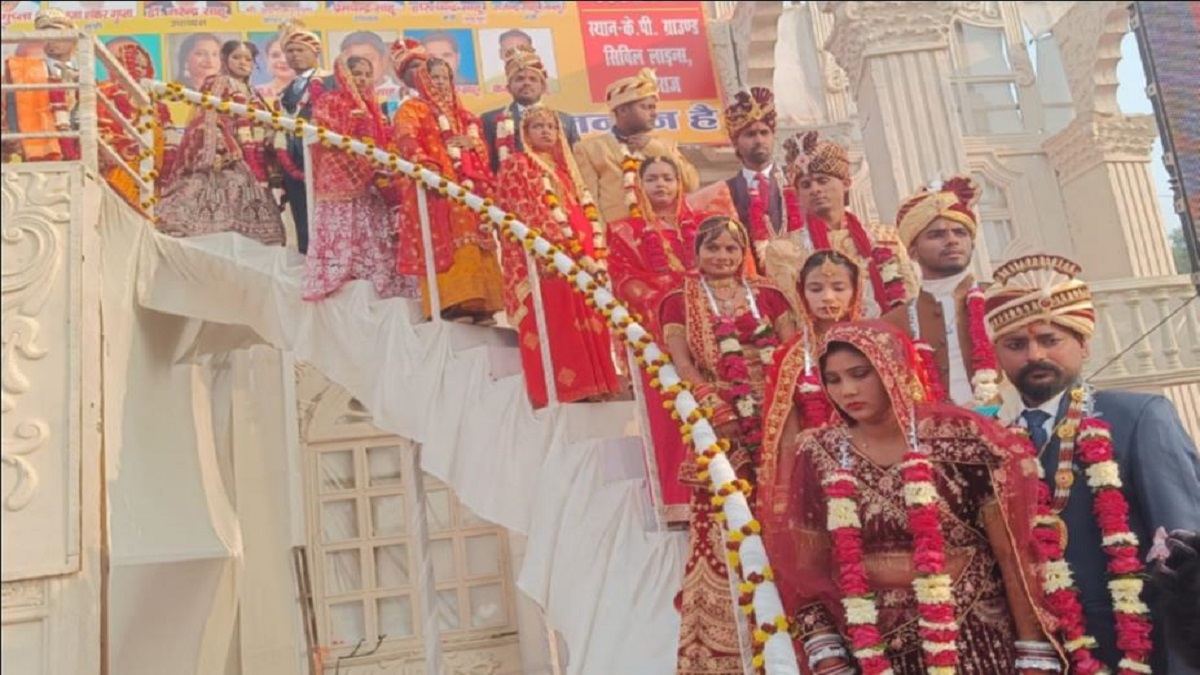 prayagraj mass wedding 39 grooms procession highlights sahu ekta manch event