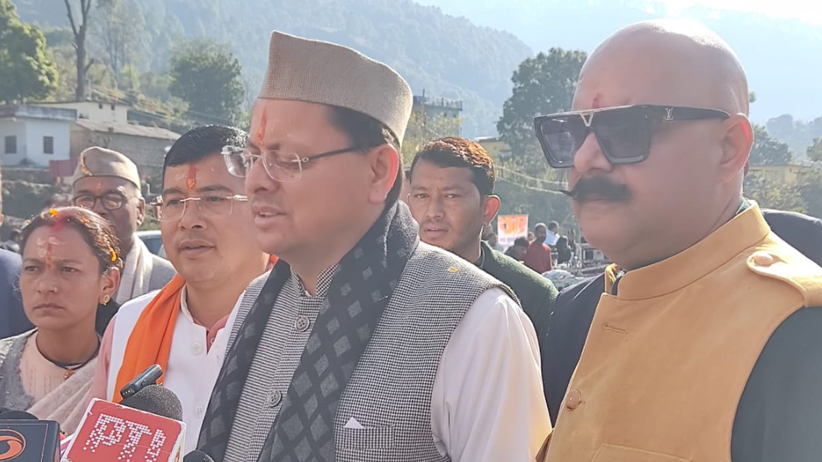 cm dhami inaugurated and laid the foundation stone of 42 schemes