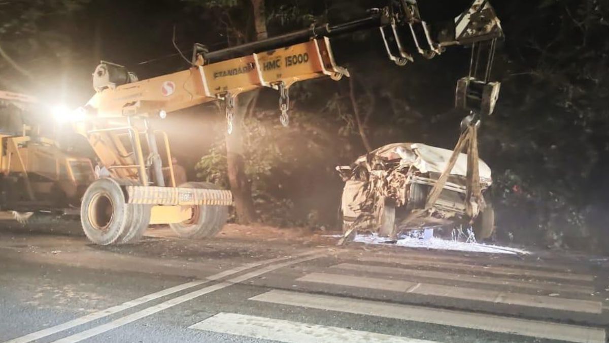 two young men killed and one injured car collided with a sand loaded truck