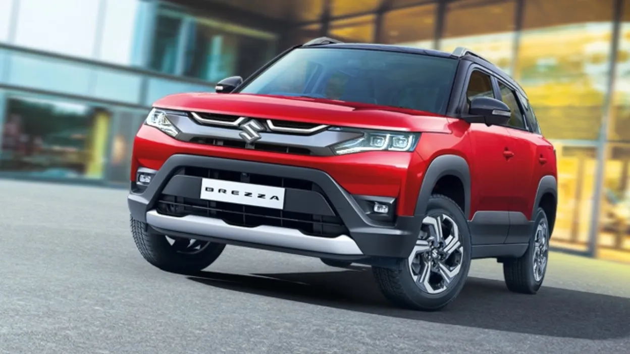 maruti brezza facelift spied again testing reveals panoramic sunroof adas and other features