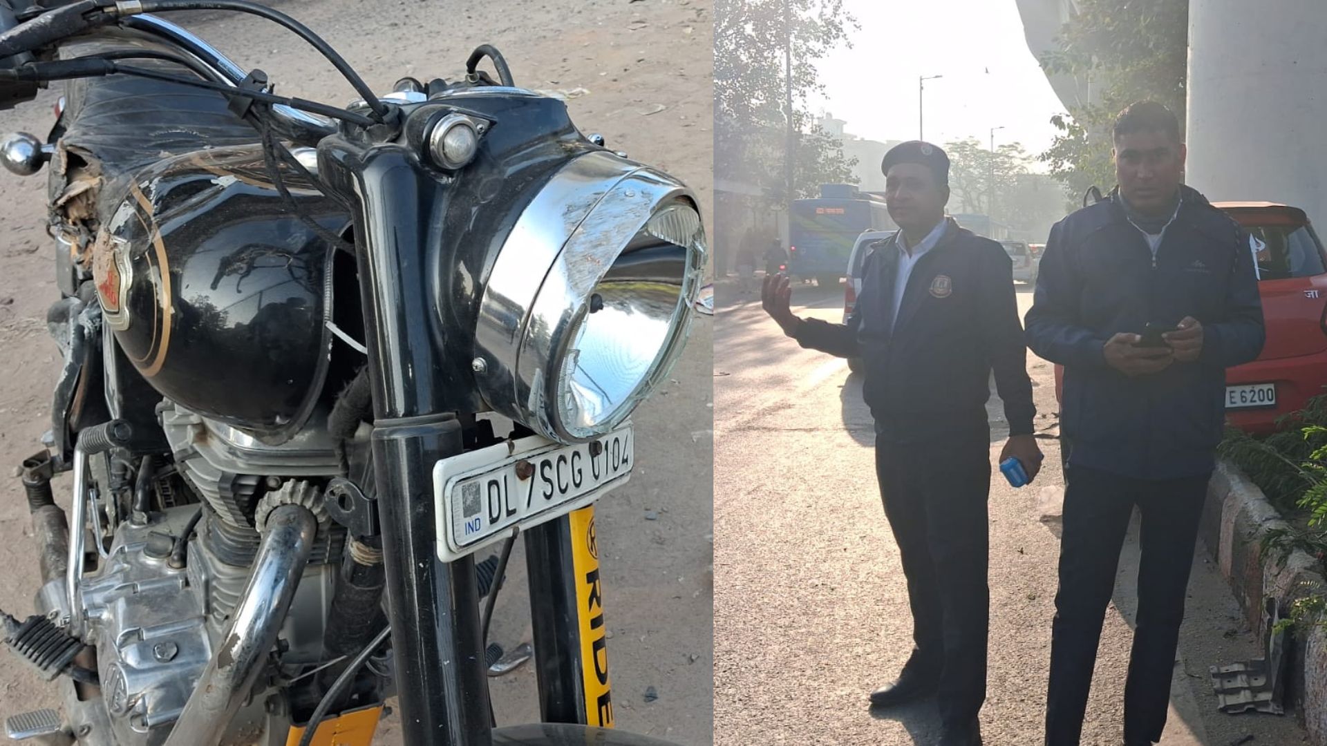 delhi car accident one dead another injured in bullet collision