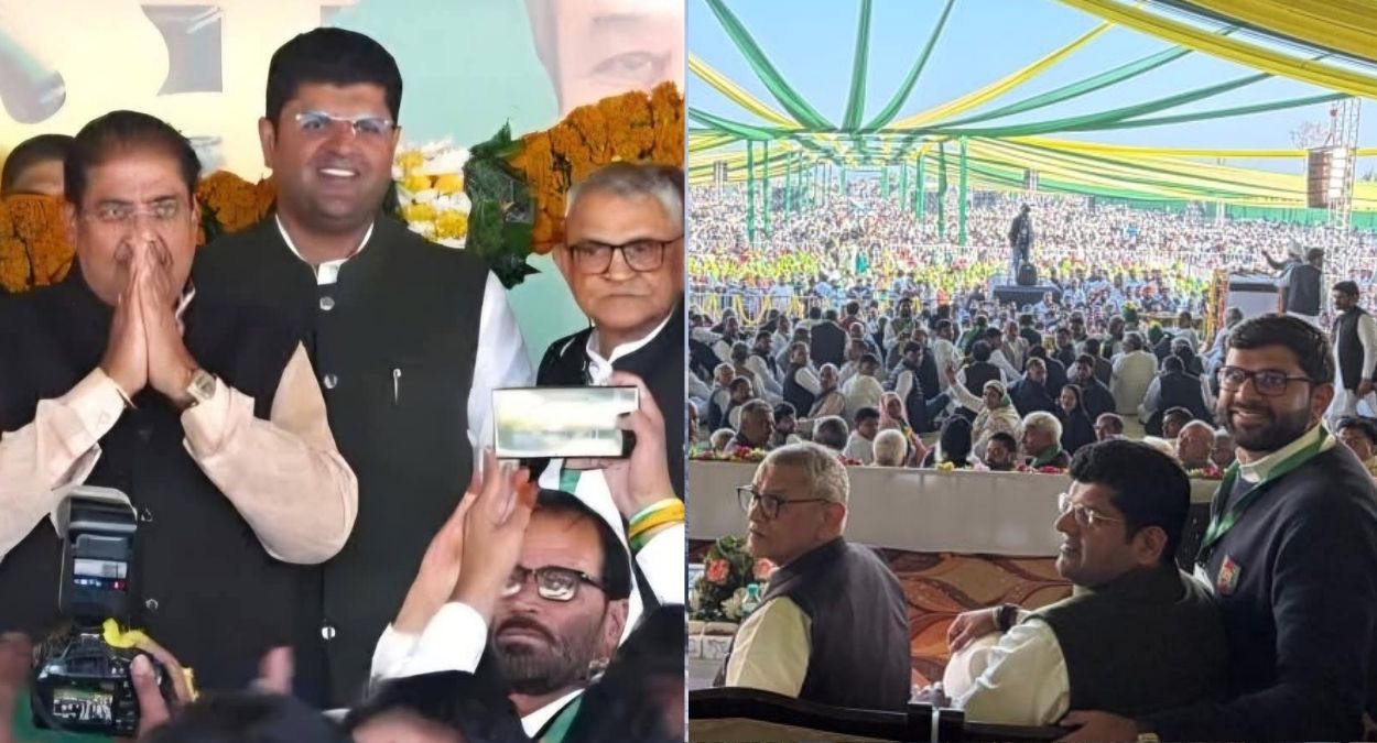 dushyant chautala alliance with bjp was necessary to save jjp alleged bhupinder hooda of secret alliance with bjp