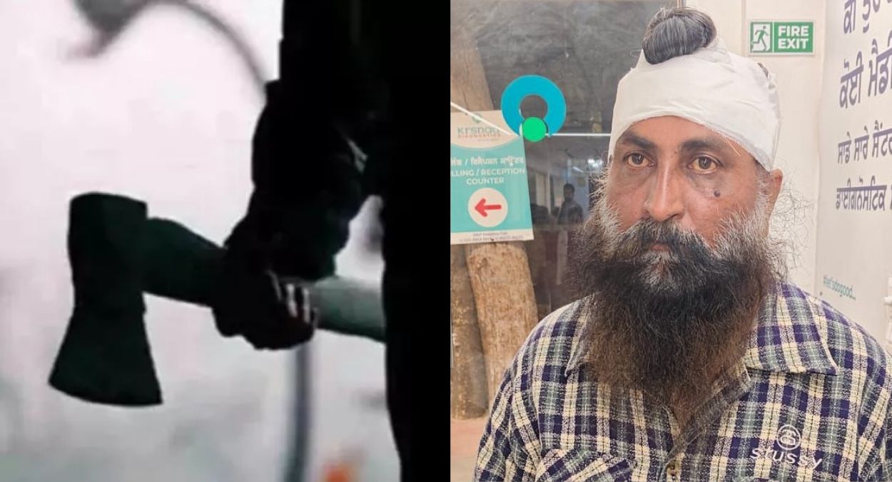 shopkeeper attacked with axe in mohali due to misunderstanding