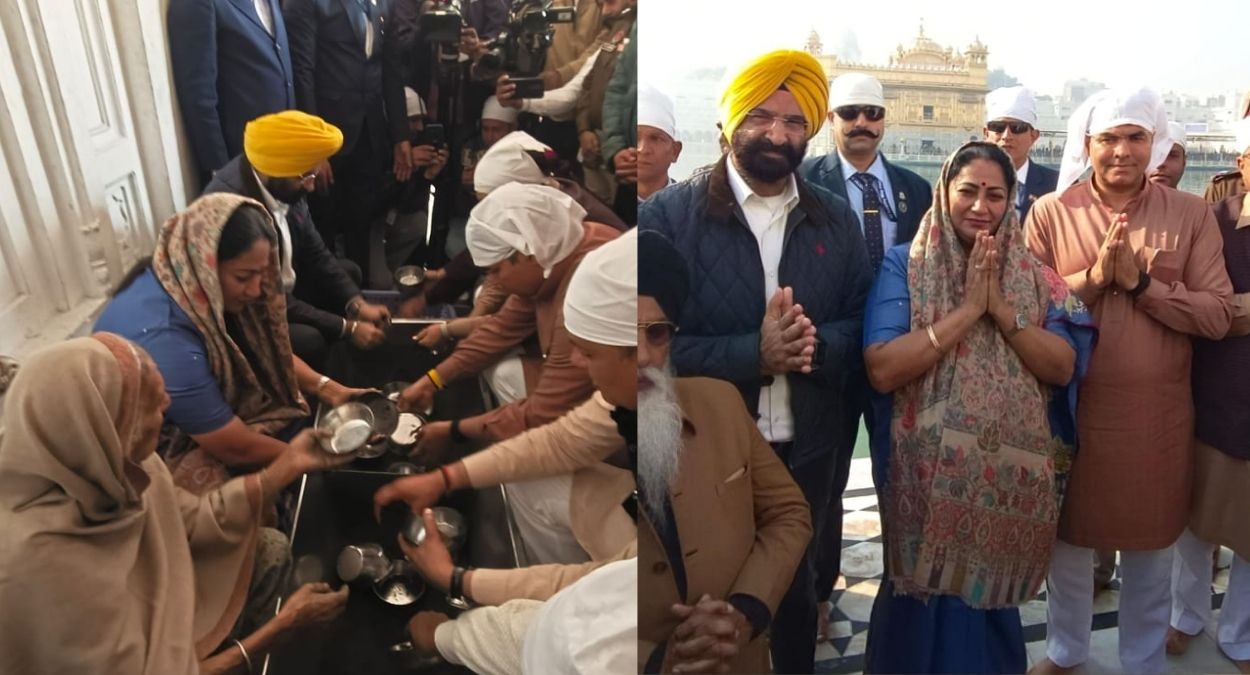 delhi cm rekha gupta washed utensils at the golden temple and said we organised a grand event to mark the martyrdom of guru tegh bahadur sahib