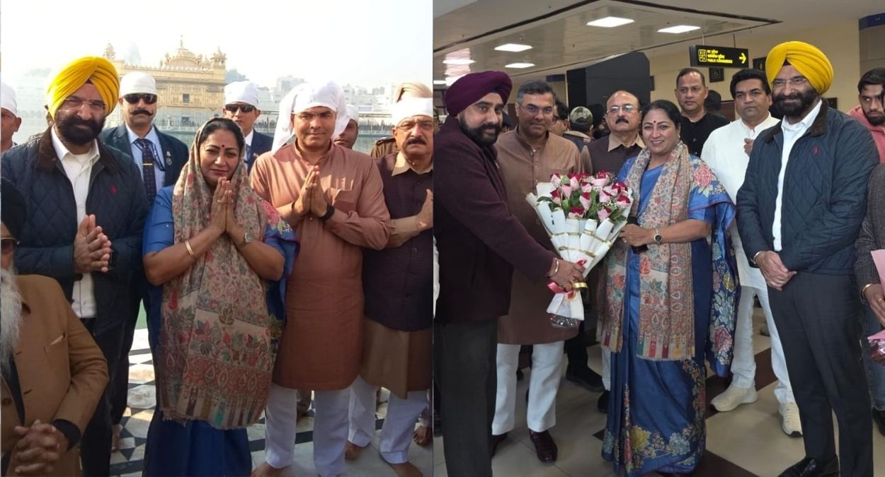 delhi cm rekha gupta visits amritsar golden temple paid obeisance at sri harimandir sahib with cabinet and senior leaders also visited durgiana temple and shri ram tirtha