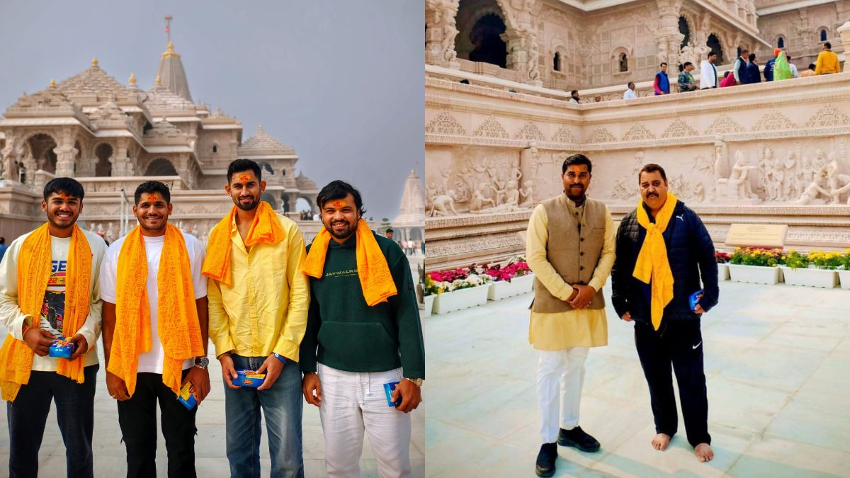 virat kohli coach and u19 captain visit ram mandir in ayodhya