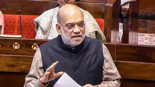 संसद में केंद्रीय गृह मंत्री अमित शाह का भाषण। फोटो - पीटीआई