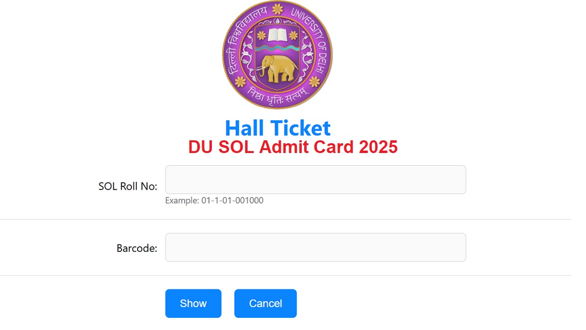 du sol admit card 2025 du sol admit card released on solduacin download from the link given here