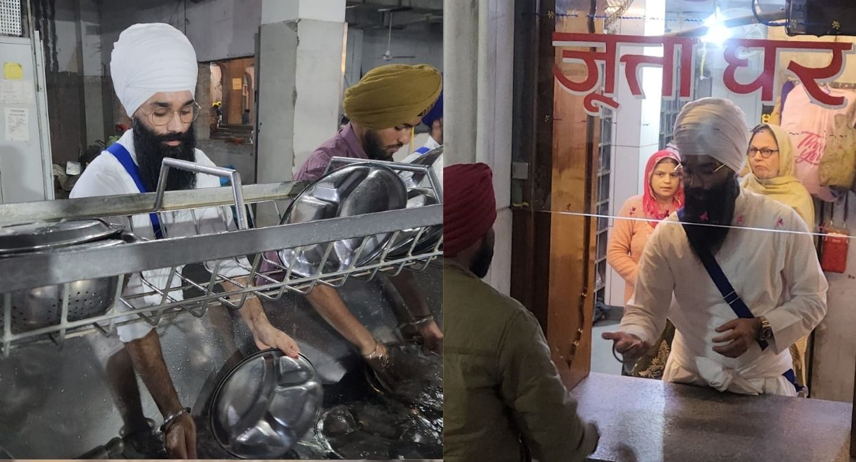 harinder singh washes utensils as punishment from akal takht apologizes for making false statements against gurmat principles