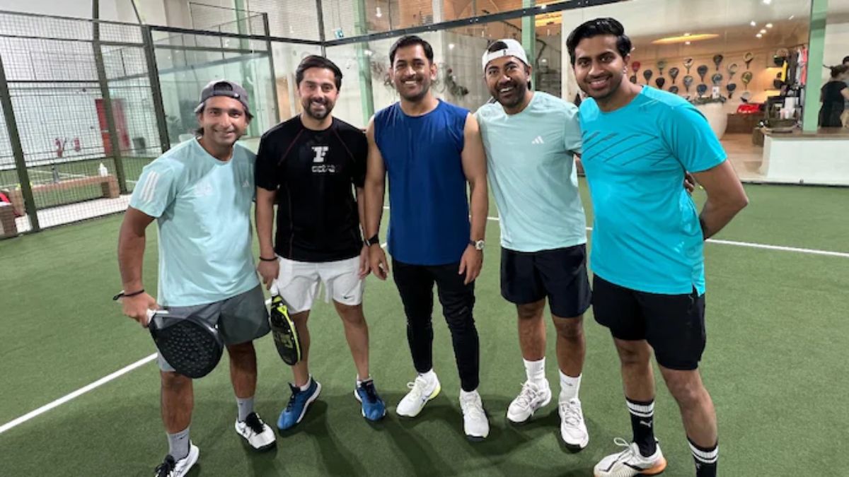 ms dhoni enjoy pickleball in dubai ahead of ipl 2026 auction