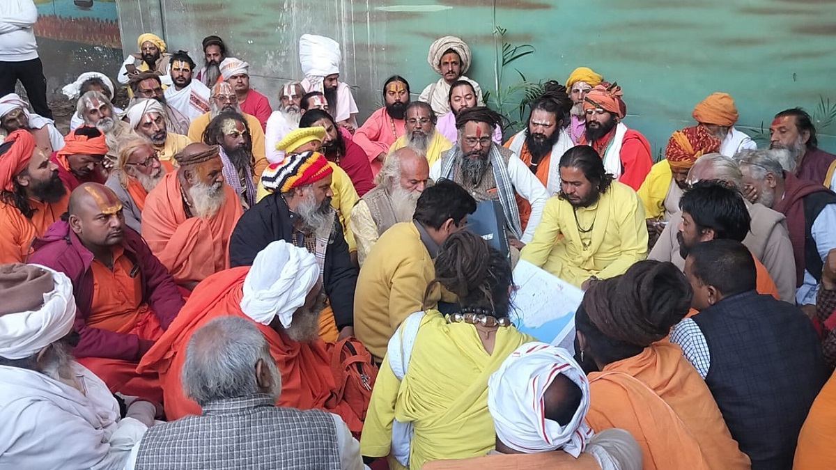 magh mela 2026 saints protest allotment of marshy land in prayagraj