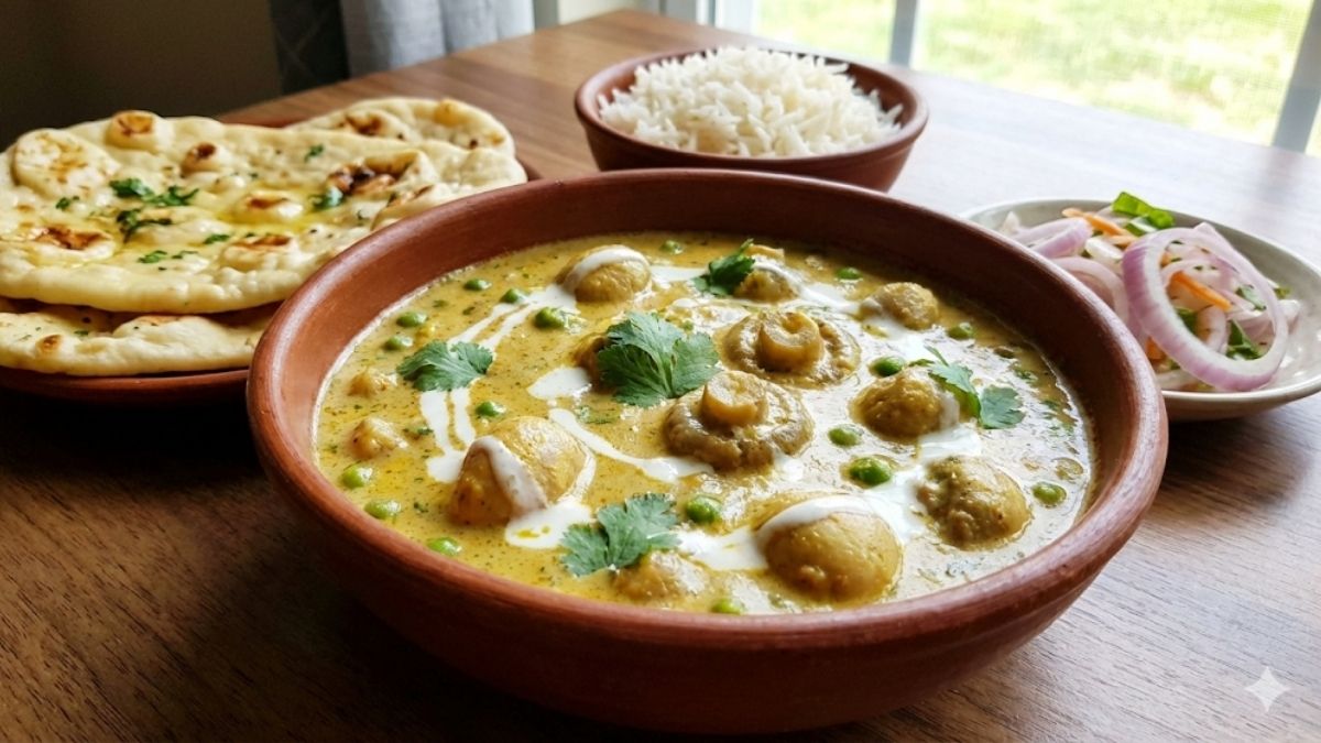 restaurant style mushroom matar malai step by step recipe check details here
