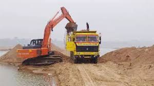 gorakhpur 17 vehicles seized in illegal mining crackdown
