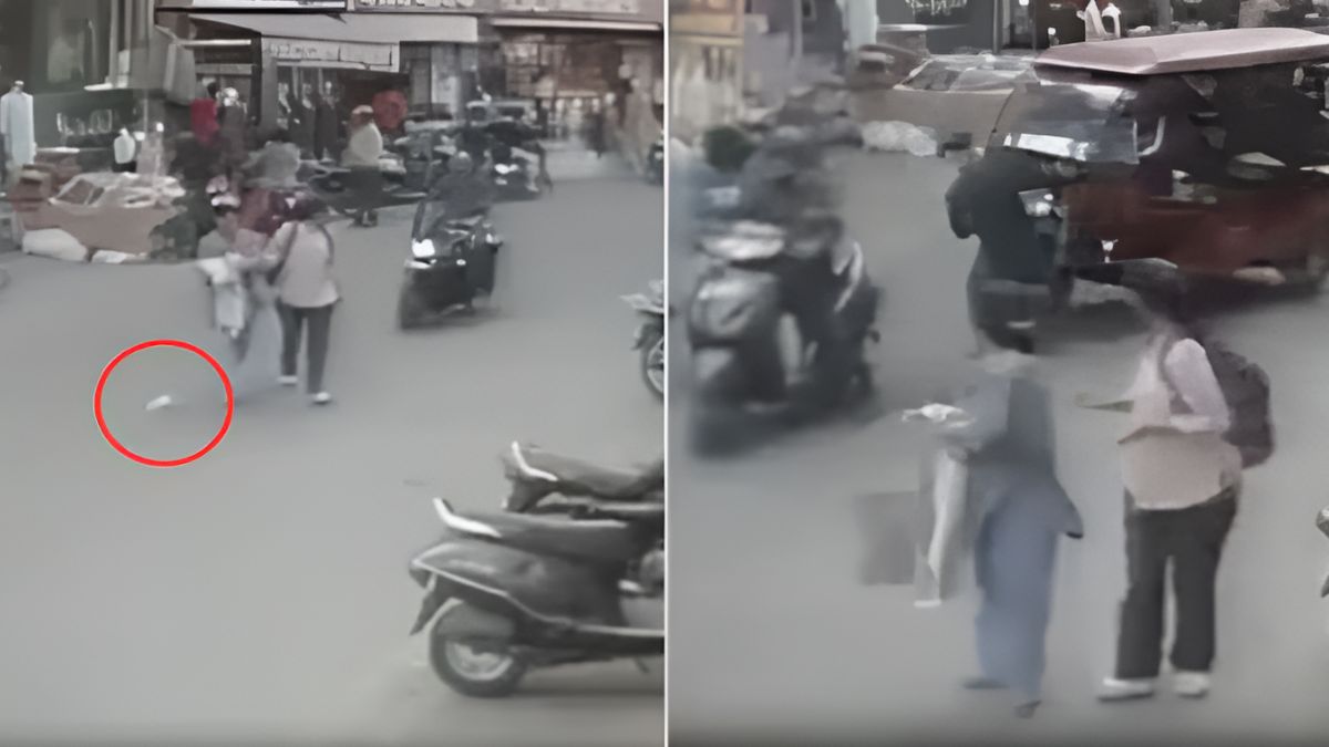a mother and daughter were robbed of rs 50 thousand during wedding shopping in jaipur the incident was caught on cctv