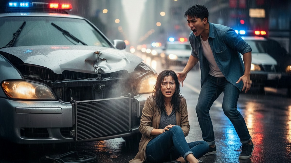 chinese man breaks girlfriend bone by accident then stages car crash to claim insurance