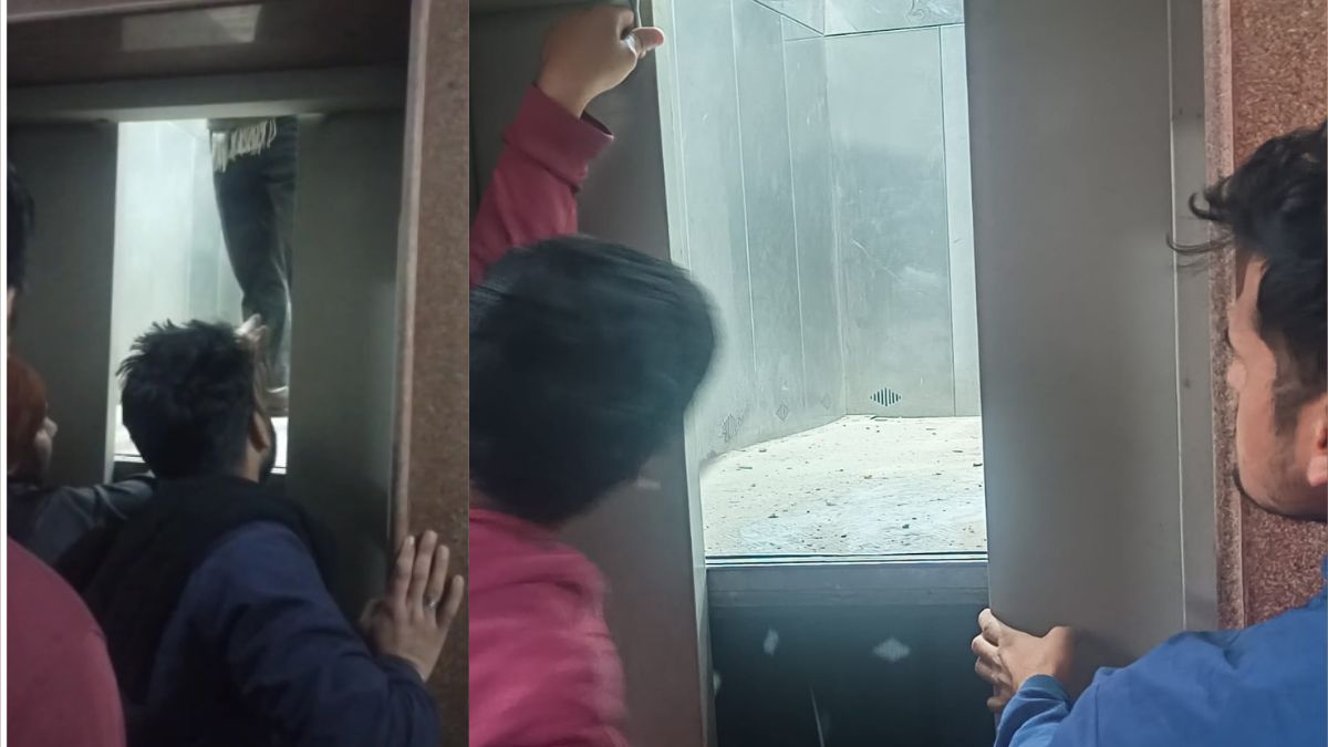 ghaziabad lift falls one injured in sanchar residency