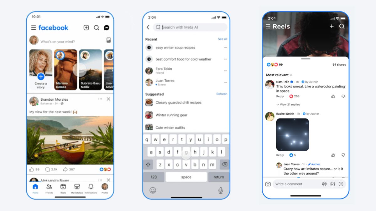 facebook updates layouts and search changes