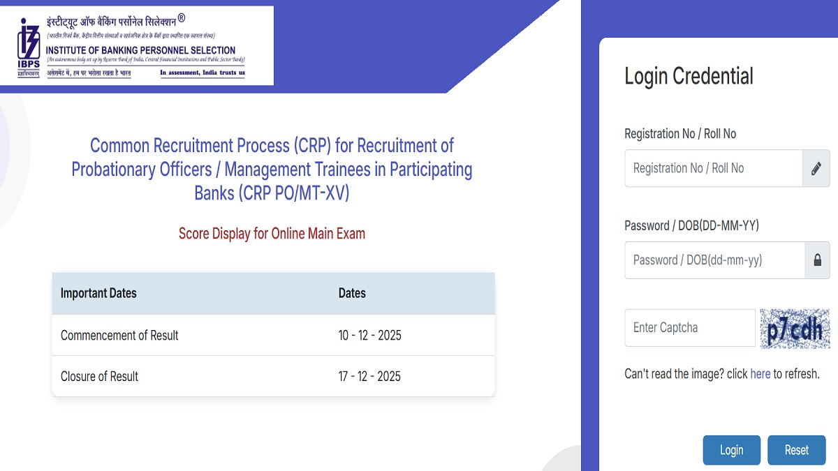 ibps po mt result 2025 out ibps po 15 result declared download scorecard at ibpsin