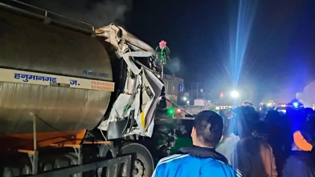 ratlam milk tanker collides with truck