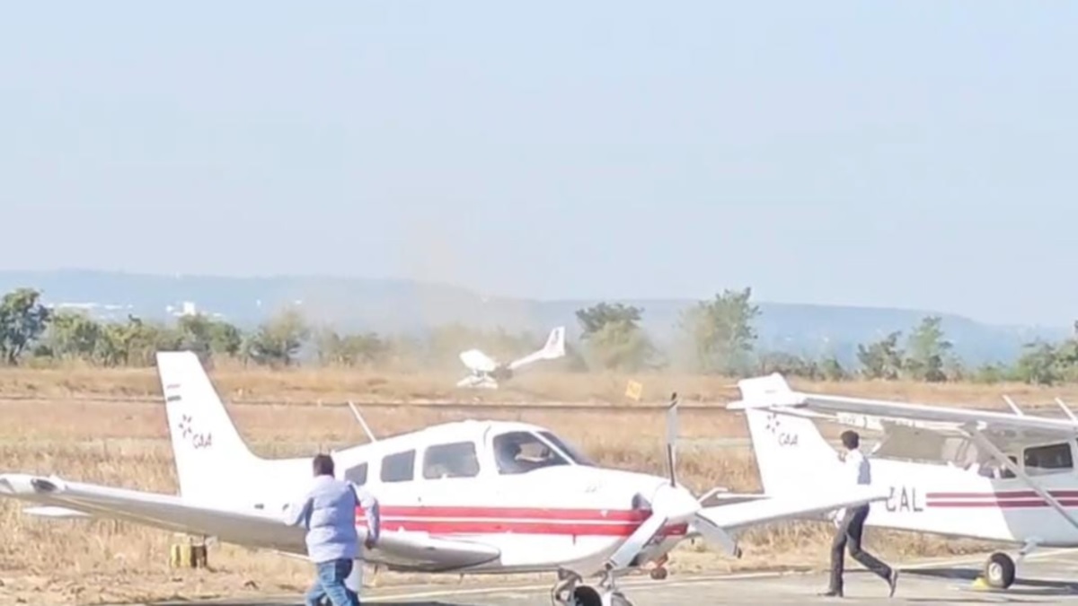 trainee plane crashes in sagar pilot injured