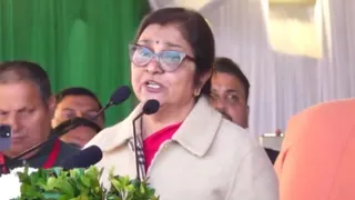 मंडी में जनसंकल्प सम्मेलन में संबोधित करती हिमाचल कांग्रेस प्रभारी रजनी पाटिल। जागरण