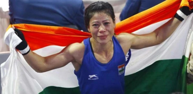 mary kom inspires youth at bastar olympic event