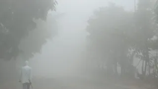 कोहरे में निकलते लोग। जागरण